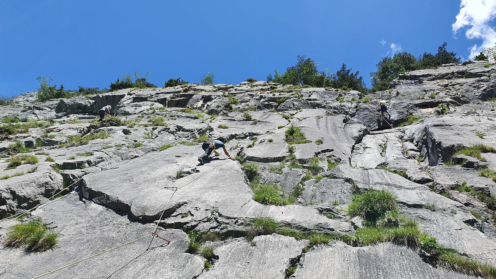 Kletterer Klettergarten Nähe Innsbruck