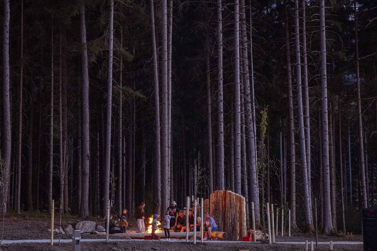Kids at the fire pit