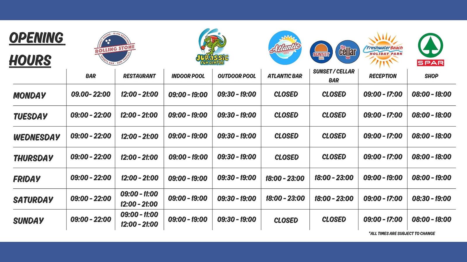 Opening Times