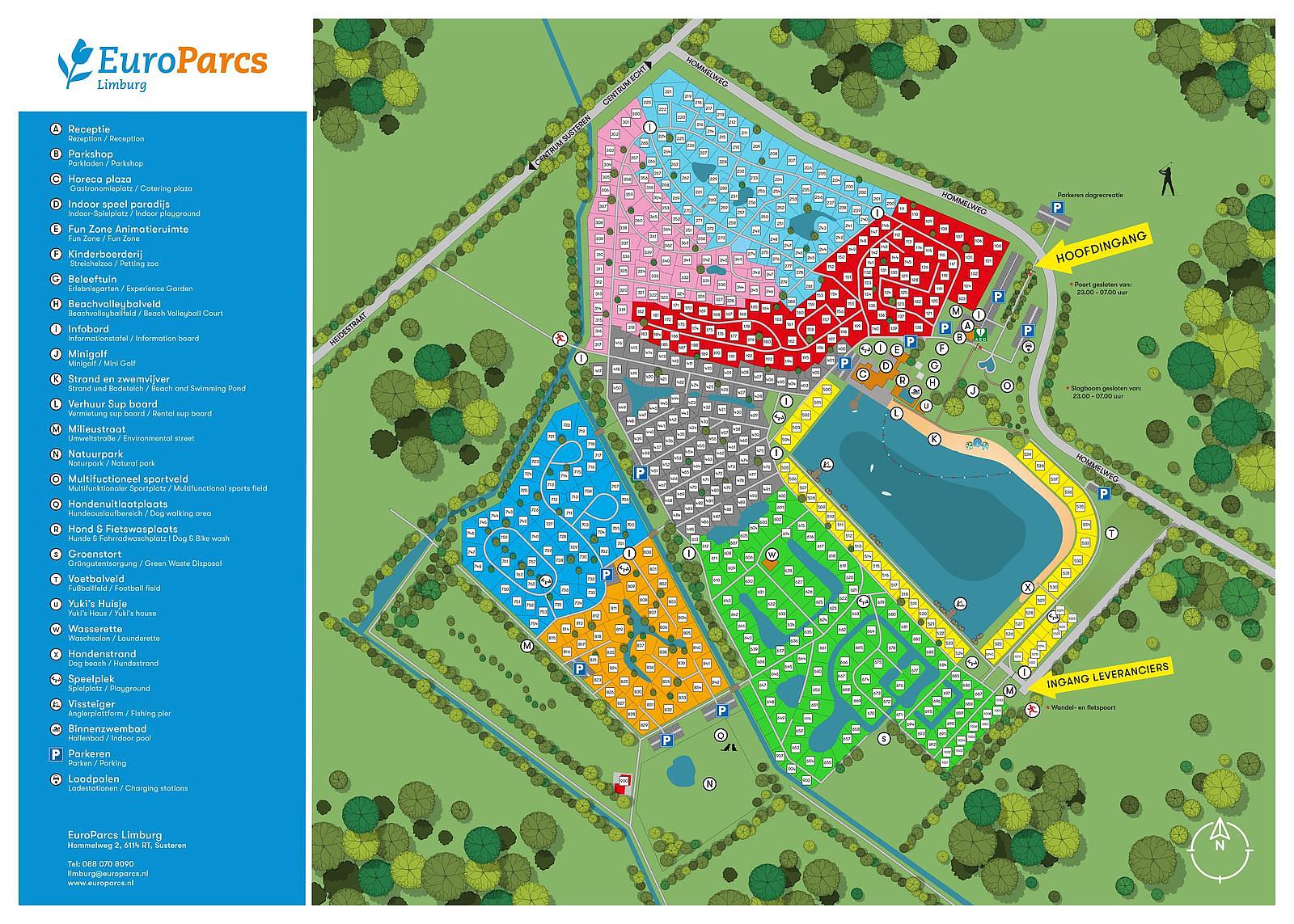 Plattegrond EuroParcs Limburg