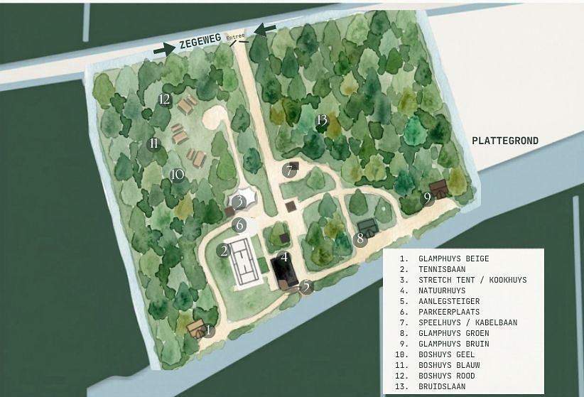 Plattegrond van Buitengoed Ruysbos