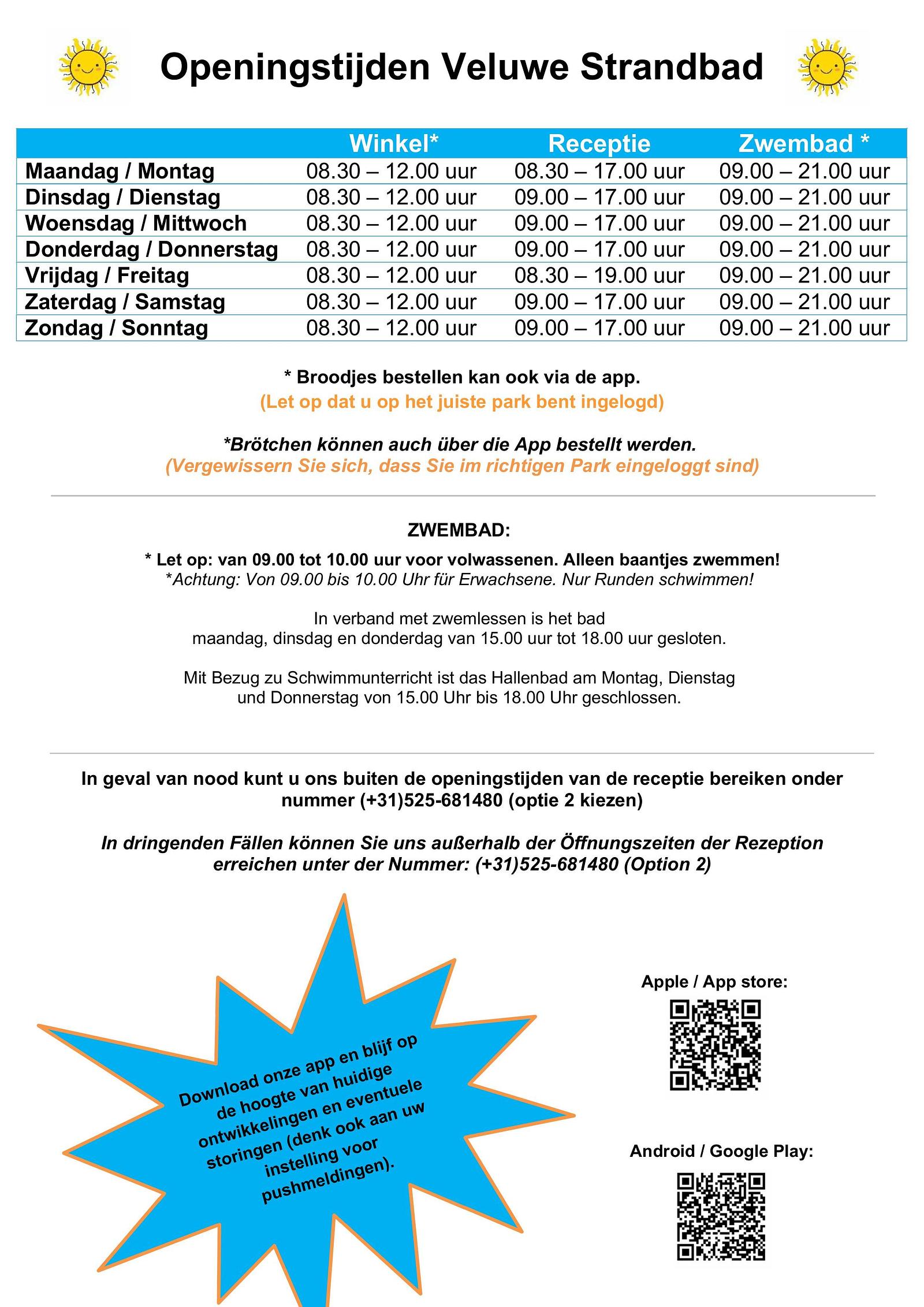 Openingstijden 
