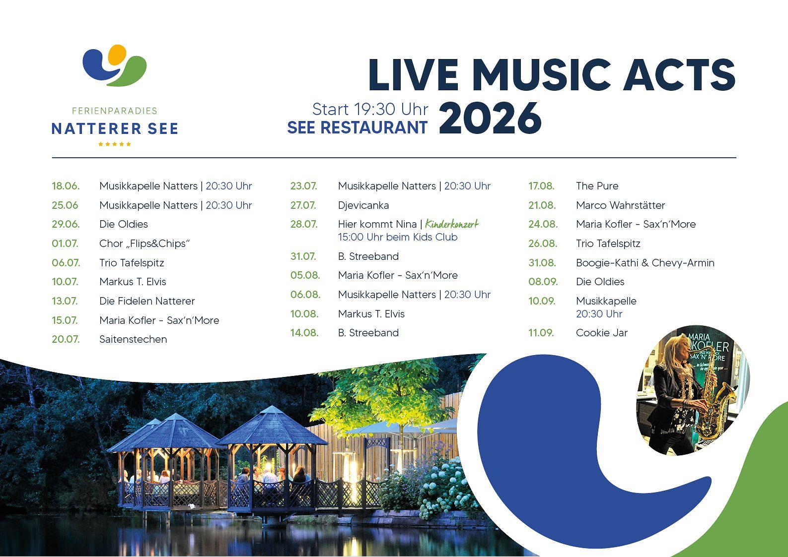 Live Musik Acts am Natterer See