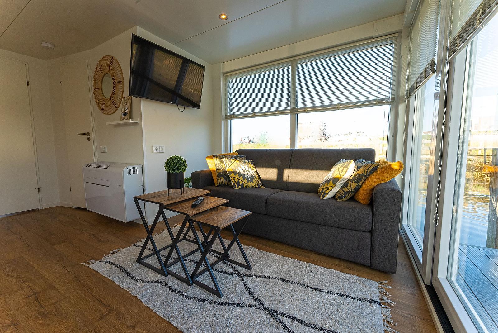 Cozy seating area with panoramic water views