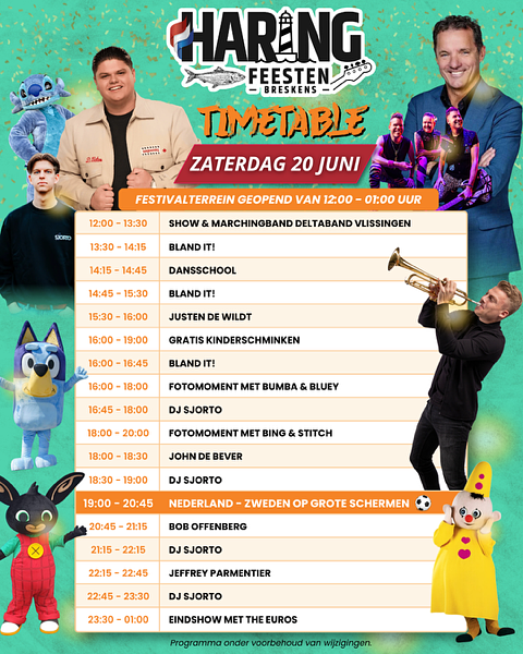 programma haringfeesten 2026 zaterdag
