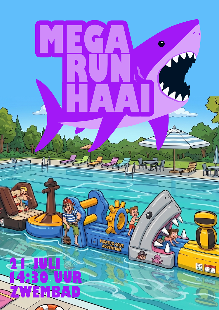 Animatie 2026 - Mega Run Haai Animatie 2026 - Mega Run Haai