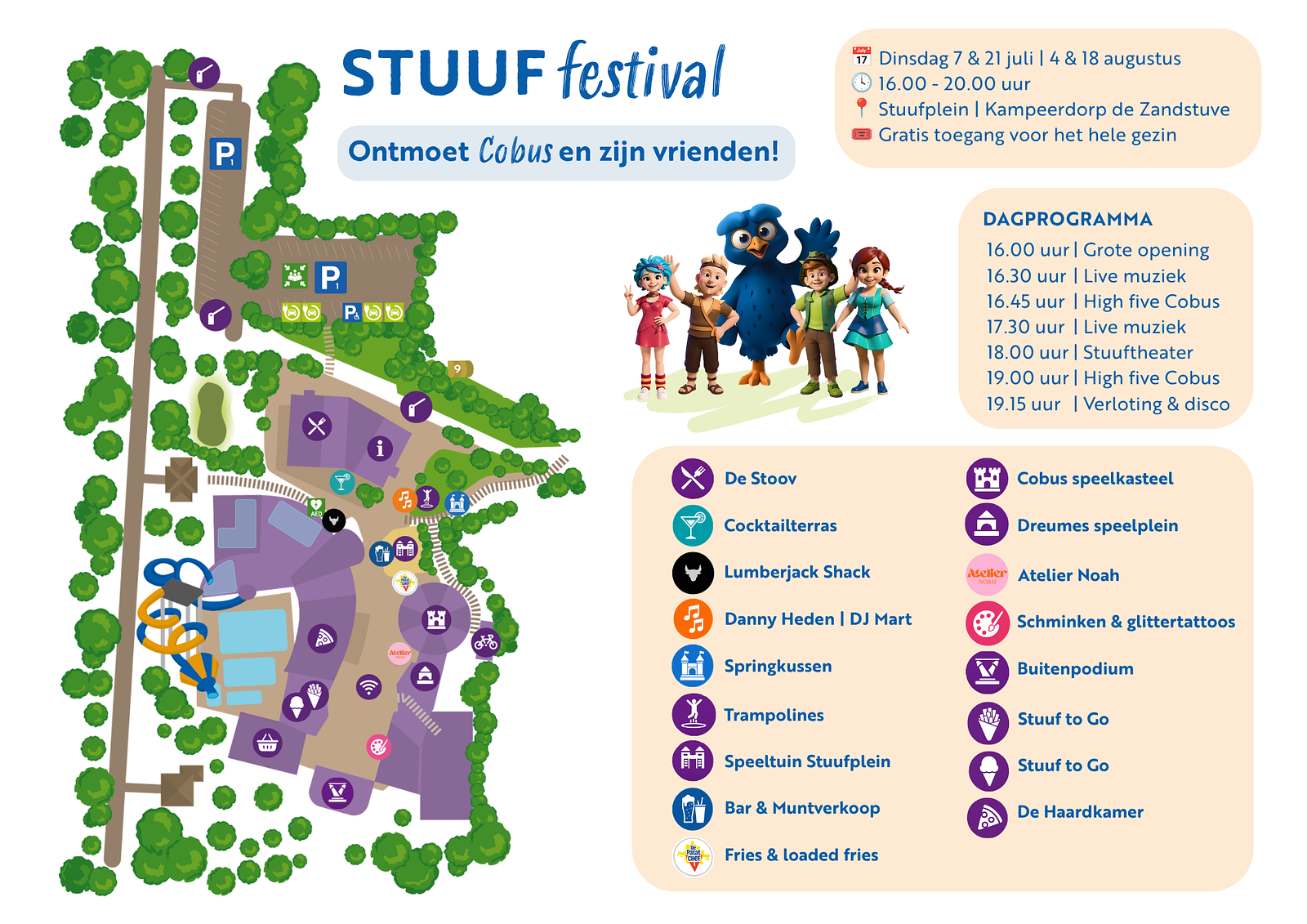 Plattegrond STUUF festival Plattegrond STUUF festival