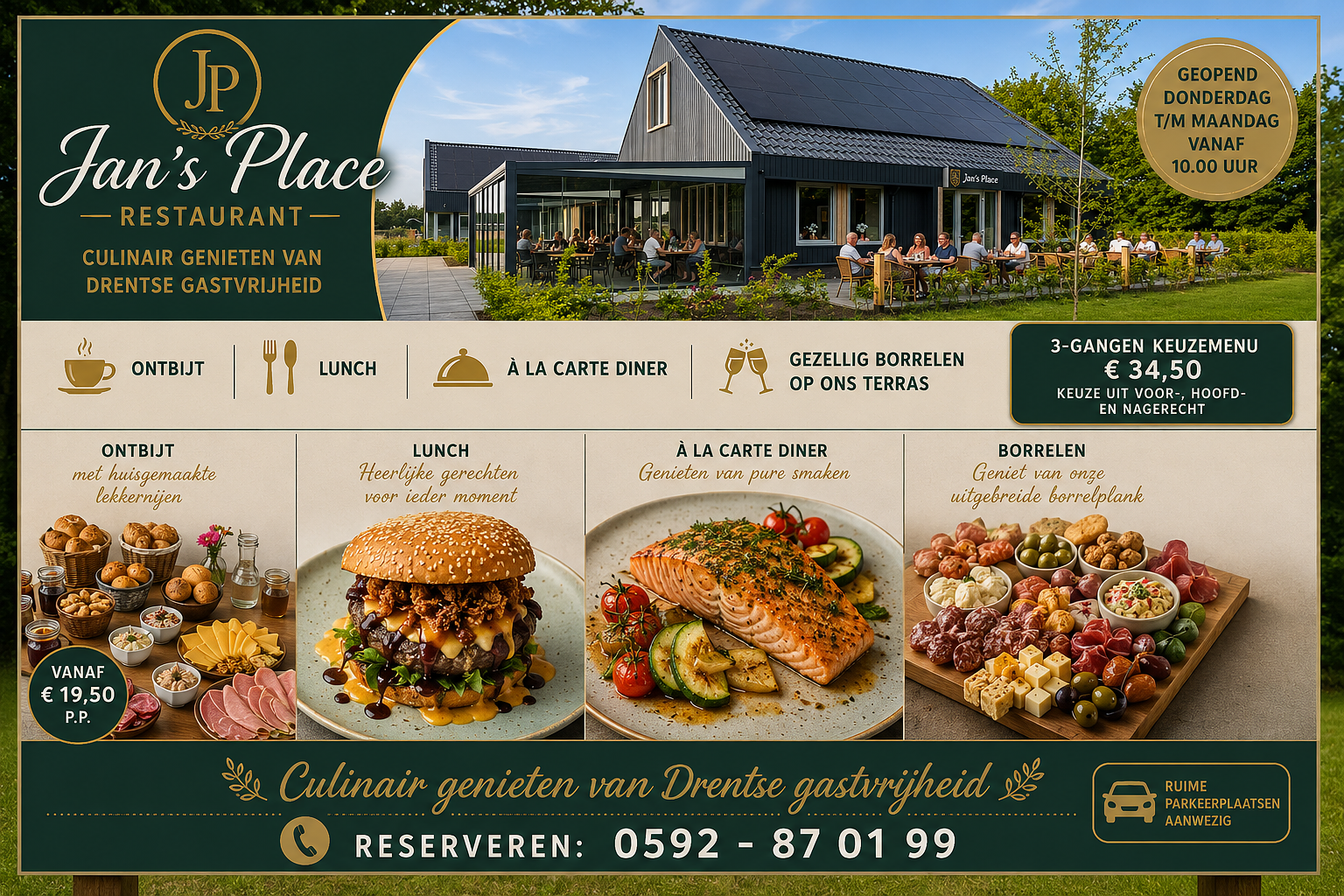 Aanbod gerechten Jan's Place