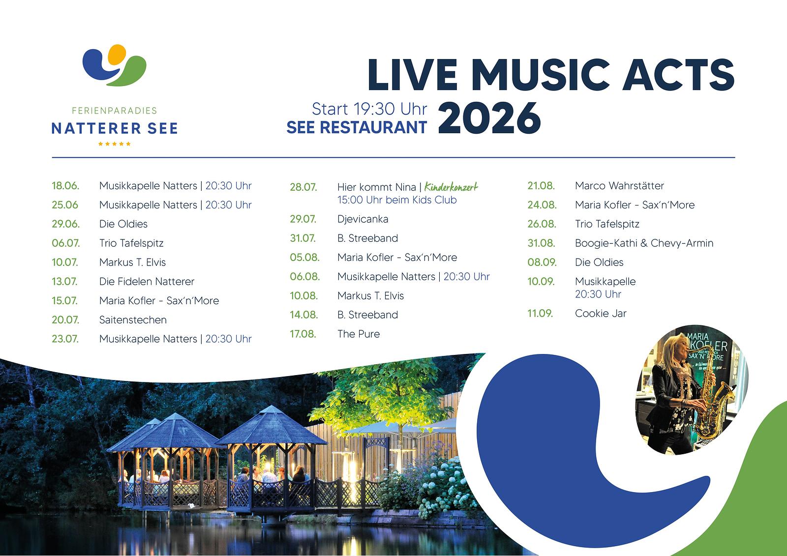 Live Musik Acts am Natterer See