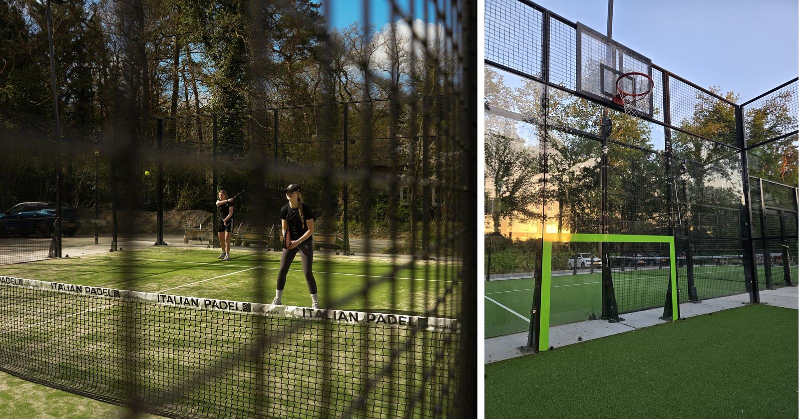 Nieuwe padelbaan en pannakooi Camping de Norgerberg