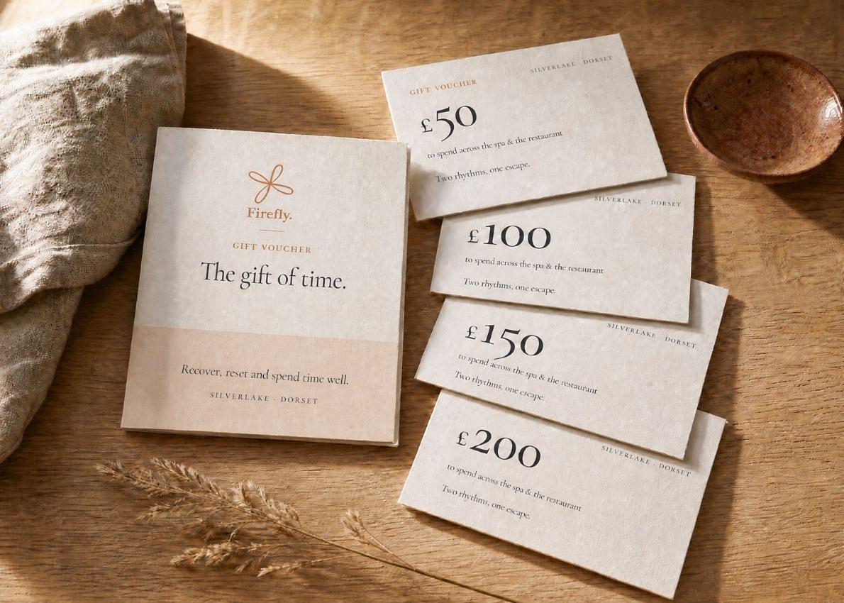 Gift vouchers at The Firefly Spa & Restaurant Gift vouchers at The Firefly Spa & Restaurant