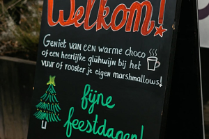 welkomstbord feestdagen