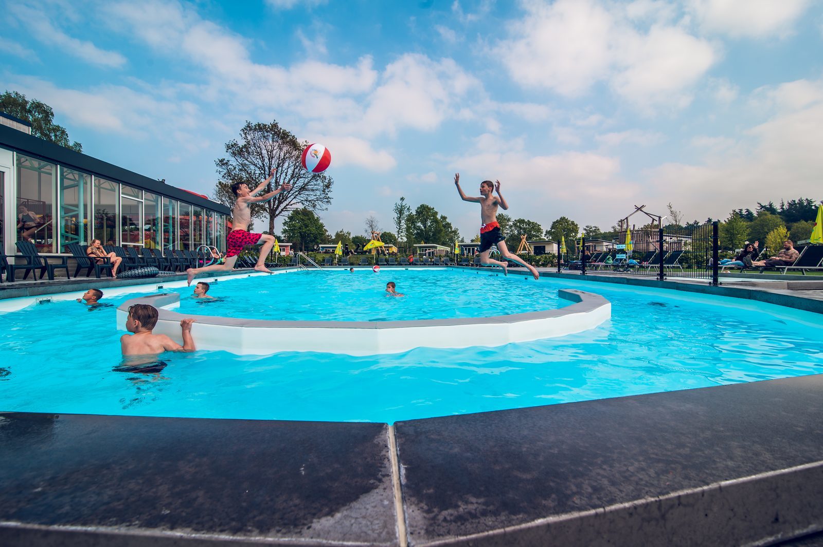 Large outdoor swimming pool