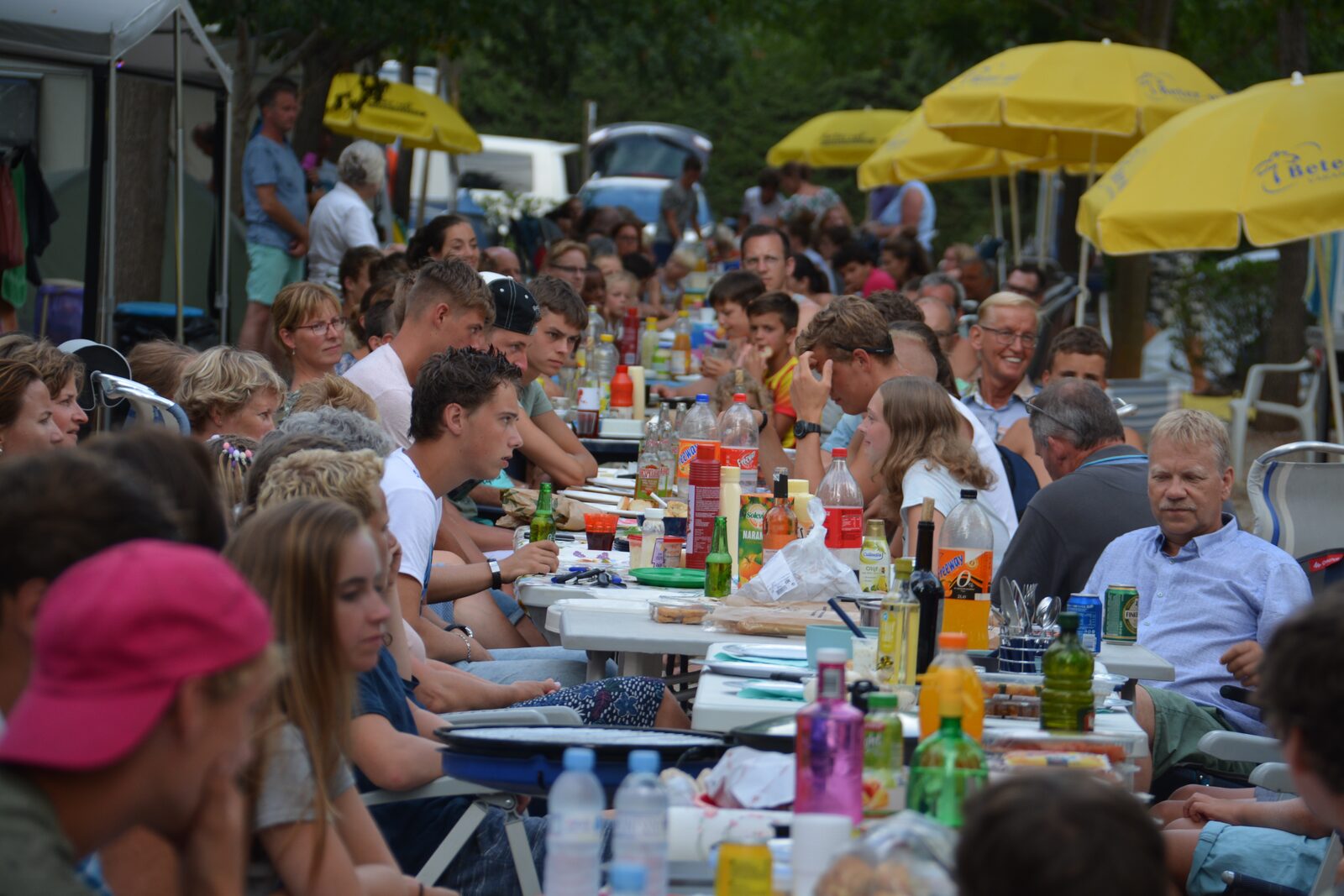 Vrienden eten vakantie barbeque 